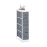 Полка для гостиной 76x20x48см., серый/белый