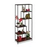 Книжная полка 186x78x33см., коричневый/черный