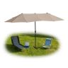 Aurinkovarjo 235x460x270cm, beige/musta