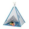 Lasten leikkimökki "Teepee" 154x124x124cm, sininen/harmaa