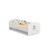 Детская кроватка Luk с матрасом и защитным бортиком 144 см x 77 см x 56 см, плюшевый мишка.