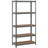 Стеллаж для хранения 90x40x183см, светло-коричневого/серого цвета