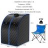Мини паровая сауна 78x87x101см, черного цвета