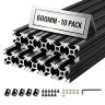 Alumiiniekstruusioprofiilit VEVOR 2020T-60-10-H, 10 kpl, 2 × 2 × 60 cm