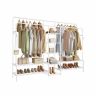 SONGMICS Open Wardrobe, 7 Shelves, 172.8 × 195 × 45 cm