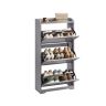 Shoe cabinet VASAGLE LBC036GD01, 3 doors, up to 18 pairs, Gray, 24 × 60 × 121.2 cm