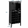 Винная полка 42x24,5x96см, черного цвета