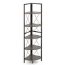 Напольная полка 35,5x35,5x159,5 см, черно-серого цвета