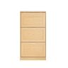 Тумба для обуви 60x23x115см., светло-коричневого/серебристого цвета