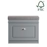 Eteisen penkki 61x24x51cm., harmaa