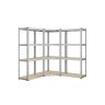 Полка для хранения 40x216x160 см., светло-коричневый/серебристый цвет