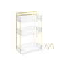 Органайзер для косметики 30,5x16,8x48см., цвет золотой
