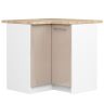 Keittiön kulmakaappi OLIWIA S90/90, 2 ovea, Valkoinen/beige, 90 × 85 × 46 cm