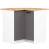 Kulmakeittiökaappi OLIWIA S90/90, työtasolla, valkoinen/harmaa, 90 × 85 × 46 cm