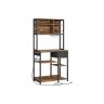 Полка кухонная 40x80x180,4см., черно-коричневая