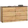 Lipasto K140, 6 laatikkoa, ruskea, 138 × 77 × 40 cm