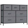 SONGMICS Chest of Drawers, 4 Fabric Drawers, Grey, 98.8 × 73.7 × 30 cm
