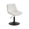 VASAGLE vanity stool, height-adjustable, 360° swivel, White, 46.5 × 77.5 × 43 cm