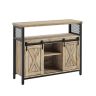 Buffet 33x100x80cm., vaaleanruskea/musta