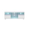 TV-taso LED-valaistuksella 40x160x60cm, valkoinen