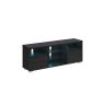 TV-taso LED-valaistuksella 40x160x60cm, musta