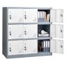 Metallikaappi VEVOR W124P2507012-1, 9 ovea, Harmaa, 90 × 94 × 45 cm