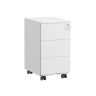 SONGMICS OFC63BK Mobile Filing Cabinet, 3 Drawers, White, 30 × 54 × 40 cm