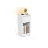 Yöpöytä VASAGLE, 1 laatikko, LED, USB-A ja USB-C, Valkoinen, 25 × 59,5 × 30 cm