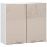 Keittiön seinäkaappi OLIWIA, 2 ovea, valkoinen/beige, 80 × 72 × 30 cm