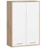 Ripustettava kylpyhuonekaappi FIN H934 W64 2D, tammi/valkoinen, 64 × 94 × 30 cm