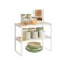 Maustehyllyt SONGMICS HOME KCS051N01, 2 kpl, Beige/valkoinen