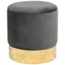 Rahipouf Golden, säilytystilalla, harmaa/kultainen