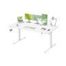 Reguliuojamo aukščio rašomasis stalas 140×80 cm, vintažinė ruda, su USB-C jungtimi