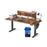 SONGMICS Height-Adjustable Desk, 4 Memory Positions, Brown