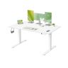 Säädettävä työpöytä VASAGLE LSD144KD02, sähköinen, USB-C-liitännällä, Valkoinen, 140 × 72–120 × 80 cm