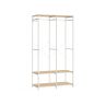 Открытый шкаф 40x94,5x180 см., белый/светло-коричневый