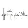 Breakfast Wall Coat Rack, 60 × 26.7 × 3.8 cm