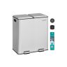 SONGMICS waste bin, 2 × 30 l, 58.5 × 64 × 37 cm