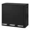 SONGMICS 3 × 18 l waste bin, with pedal, Black, 62 × 35.3 × 54 cm