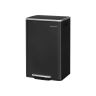 SONGMICS LTB595 Trash Can, 50 l, with Pedal, Black, 41.6 × 37.2 × 64.7 cm