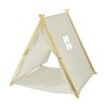 Lasten teltta 104x100x110cm., valkoinen/vaaleanruskea