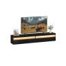TV cabinet VASAGLE LTV133B02, wall-mounted, Black, 178 × 35 × 30 cm