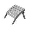 Kokoontaitettava Adirondack-rahi, HDPE-muovia, harmaa, säänkestävä, 21,5 x 18,9 x 14,8 tuumaa