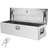 Алюминиевый ящик для инструментов для кузова грузовика, 99x33x25 см, серебристый.