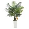 Keinotekoinen areca-palmu 1524 mm valkoisella ruukulla, sisä- ja ulkokoristeluun