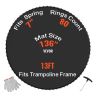 Сменный круглый прыжковый мат для батута диаметром 13 футов, устойчивый к ультрафиолетовому излучению.