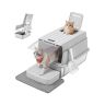 Feandrea Closed Cat Litter Box, 2 Entrances, Light Grey, 60 × 40 × 38 cm