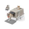 Suljettu kissanvessa „Feandrea“ PPT005K01, XL, 2 sisäänkäyntiä, Beige, 61 × 41 × 36,5 cm