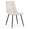 Ruokailutuoli NERO, beige/musta, 45,5 × 87 × 43,5 cm
