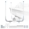 Venetrailerin ohjainputket VEVOR XC2178, 2 kpl, 425 × 125 × 1205 mm